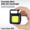 1pc LED Keychain Light; USB Rechargeable Bright Flashlight With Bottle Opener; Torch For Walking Camping Hiking Fishing