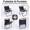 YSSOA Folding Camp Chair for Adults with Handle and Storage Bag, Large Size, 264lbs Load Bearing Collapsible Outdoor Furniture for Leisure, Beach, Pic