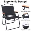 Folding Camp Chair for Adults with Handle and Storage Bag;  Large Size;  264lbs Load Bearing Collapsible Outdoor Furniture for Leisure;  Beach;  Picni