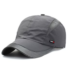 Quick-drying Mesh Baseball Cap - Breathable Sun Hat for Men - Outdoor Fishing & Summer Activities (Color: Dark Gray, size: Adjustable (56-60cm))