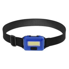 Mini 3W COB Led Head Lamp; 3 Modes Waterproof Head Lamp; Head Flashlight Outdoor Camping Night Fishing Head Lamp; Batteries Not Included; Christmas Li (Color: Blue)