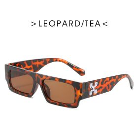 New Black/white Rectangle Sunglasses Man Driving Shades Male Sun Glasses Brand Designer Fishing Travel Vintage Oculos De Sol (Frame Color: As Picture, Lenses Color: leopard)