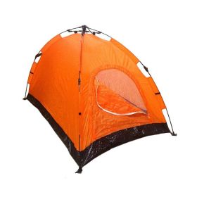 Outdoor Travel Mobile 2 Person Camping Tent (Color: Orange & Black, Type: Camping Tent)