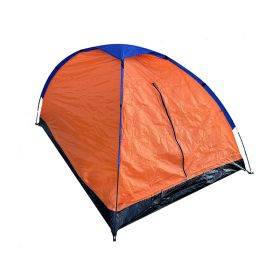 Outdoor Travel Mobile 2 Person Camping Tent (Color: Orange & Blue, Type: Camping Tent)