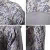 Men's Casual Camouflage T-Shirts Splicing Craft Slim Fit Shirts Zipper Neckline Long Sleeve T-Shirts