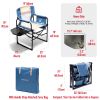 Camping Directors Chair, Heavy Duty,Oversized Portable Folding Chair with Side Table, Pocket for Beach, Fishing,Trip,Picnic,Lawn,Concert Outdoor Folda