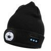 Wireless Beanie Hat with Light Winter Knitted Hat with 3 Lighting Modes Wireless 5.0 Beanie Hat for Music Lovers Men Women USB Rechargeable Machine Wa