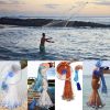 6FT/8FT/10/FT/12FT/16FT Heavy Duty Fishing Net with Nylon Mesh Easy to Throw