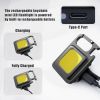 Mini Portable Flashlight Rechargeable Glare COB Keychain Light LED Work Light USB Charge Emergency Lamps Outdoor Camping Light