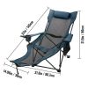 Folding Camp Chair 330 lbs Capacity w/ Footrest Mesh Lounge Chair, Cup Holder and Storage Bag