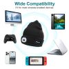 Wireless Beanie Hat with Light Winter Knitted Hat with 3 Lighting Modes Wireless 5.0 Beanie Hat for Music Lovers Men Women USB Rechargeable Machine Wa