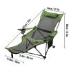 Folding Camp Chair 330 lbs Capacity w/ Footrest Mesh Lounge Chair, Cup Holder and Storage Bag