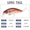 1Pcs Lifelike Luminous Minnow Winter Fishing Lures 70mm/11g Hard Artificial Bait Fish Tackle Crankbaits Fishing Accessories